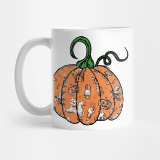 Vintage Classic Halloween Black Cat Ghosts Pumpkin Trick-or-Treating Scene Mug